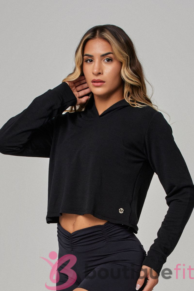 Blusa Moletinho Acalifa Preta