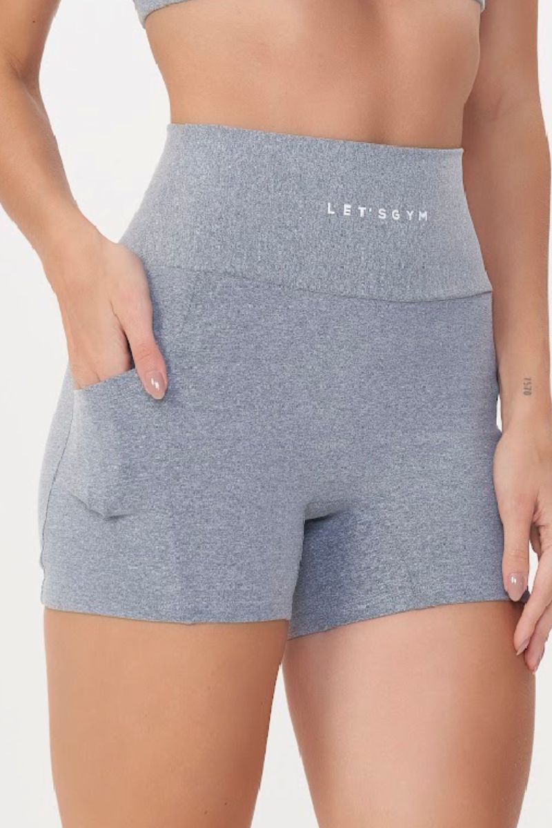 Shorts Fitness Compression Cinza
