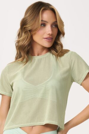 Blusa Box MC Screen Verde