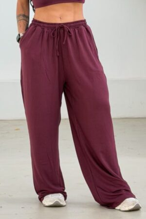 Calça Flow Set Bordo