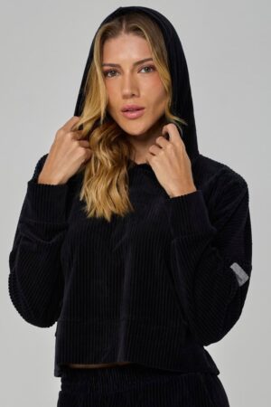 Blusa Manga Longa Glitz Preta