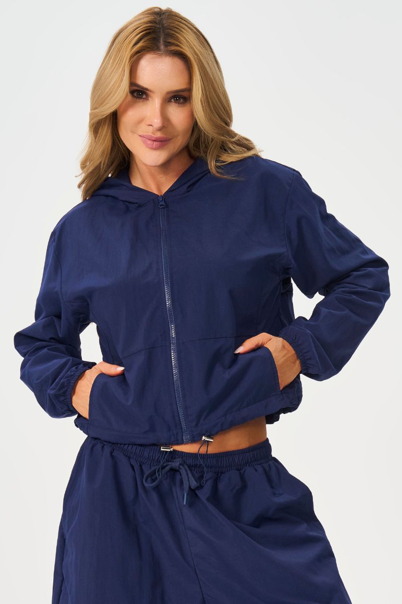 Jaqueta Athleisure Azul Marinho