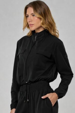 Jaqueta Luxe Crew Bolsos Preto